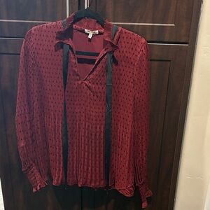 Max Studio Burgundy Blouse